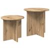 Side Table Set 2 pcs Artisan Oak Wood Based Material