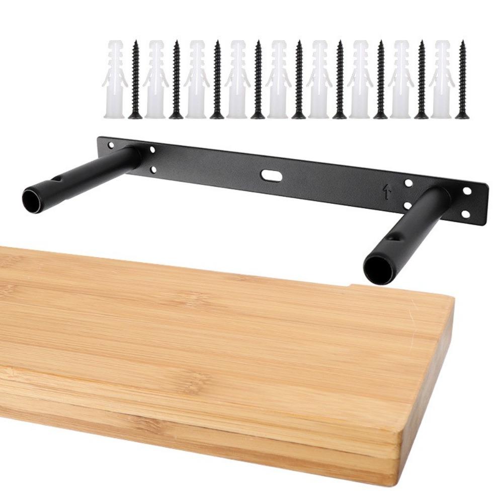 Double T Type Hidden Shelf Bracket Invisible Floating Wall Shelf Heavy Support Carrier Rod