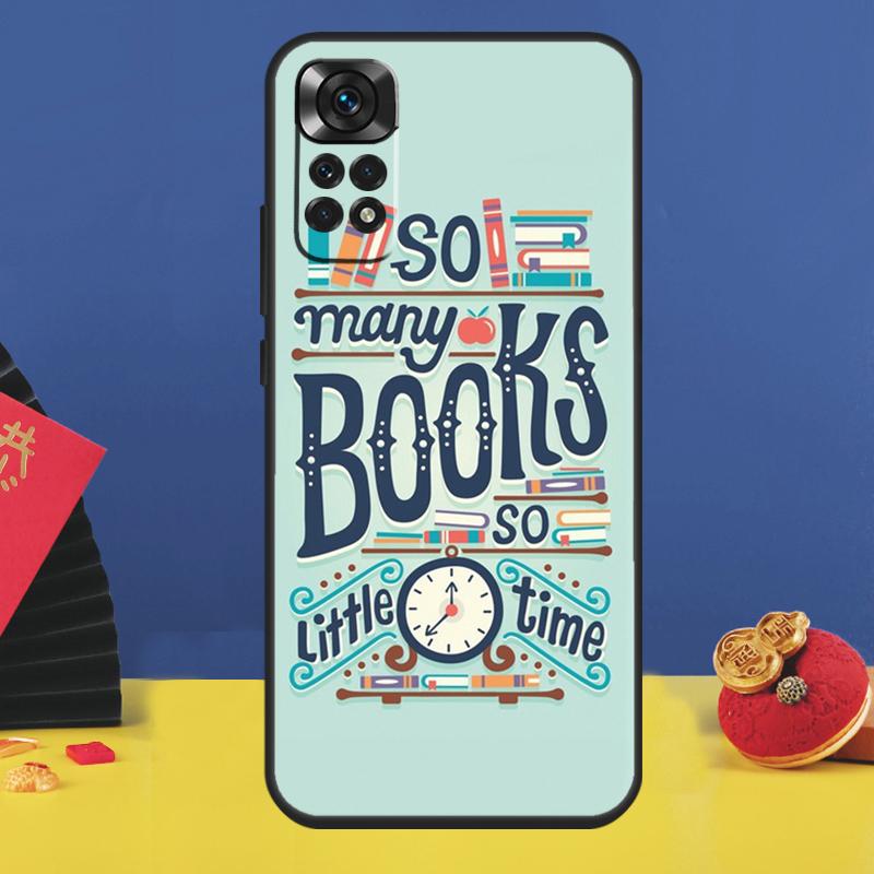 Read books Library Bookshelf Quotes Phone Case For Xiaomi Redmi Note 14 Pro 13 12 11 9 10 15 Pro Plus 10C 12C 14C 13C 15C Cover