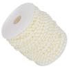 Faux Pearl Bead Garland String Round DIY Decoration Craft Clothing Accessories 6mm 25Meter RollBeige