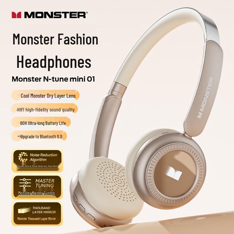

Monster N-tune mini 01 Retro Wireless Bluetooth Headphones