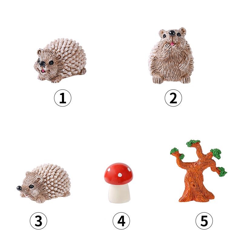 Mini ricci in resina per ornamenti di micro-paesaggi
