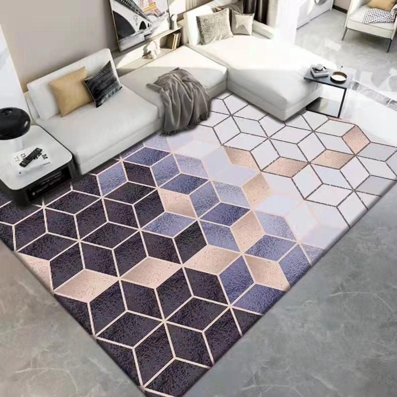 Geometric Carpet For Living Room Rug Kids Bedroom Bedside Rugs Soft Square Fluffy Carpets Home Sofa Table Decor Mat Alfombra