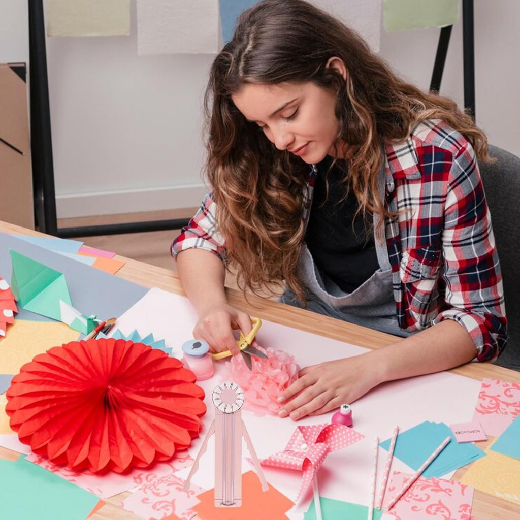 360° Rotary 12-in-1 Paper Cutter,Handheld Multifunction Craft Trimmer with Anti-Slip Pad & Measurement Guide