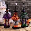 Halloween Witch Hat Wine Bottle Cover with Long Legs – Festive Dining Table Decoration