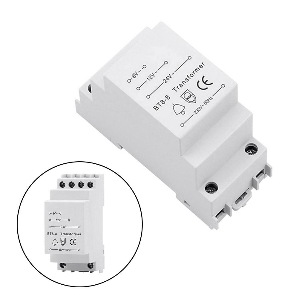 DIN Rail Mounting Transformer 8V 12V 24V Transformer Doorbell Systems Easy Installation Transformer 3.8 VA To 8 VA Output