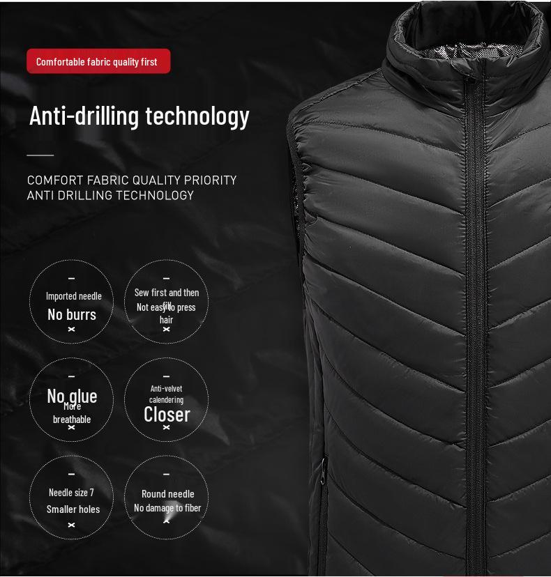Graphene Heated Vest: Rechargeable, Unisex, Padded Electric Outerwear