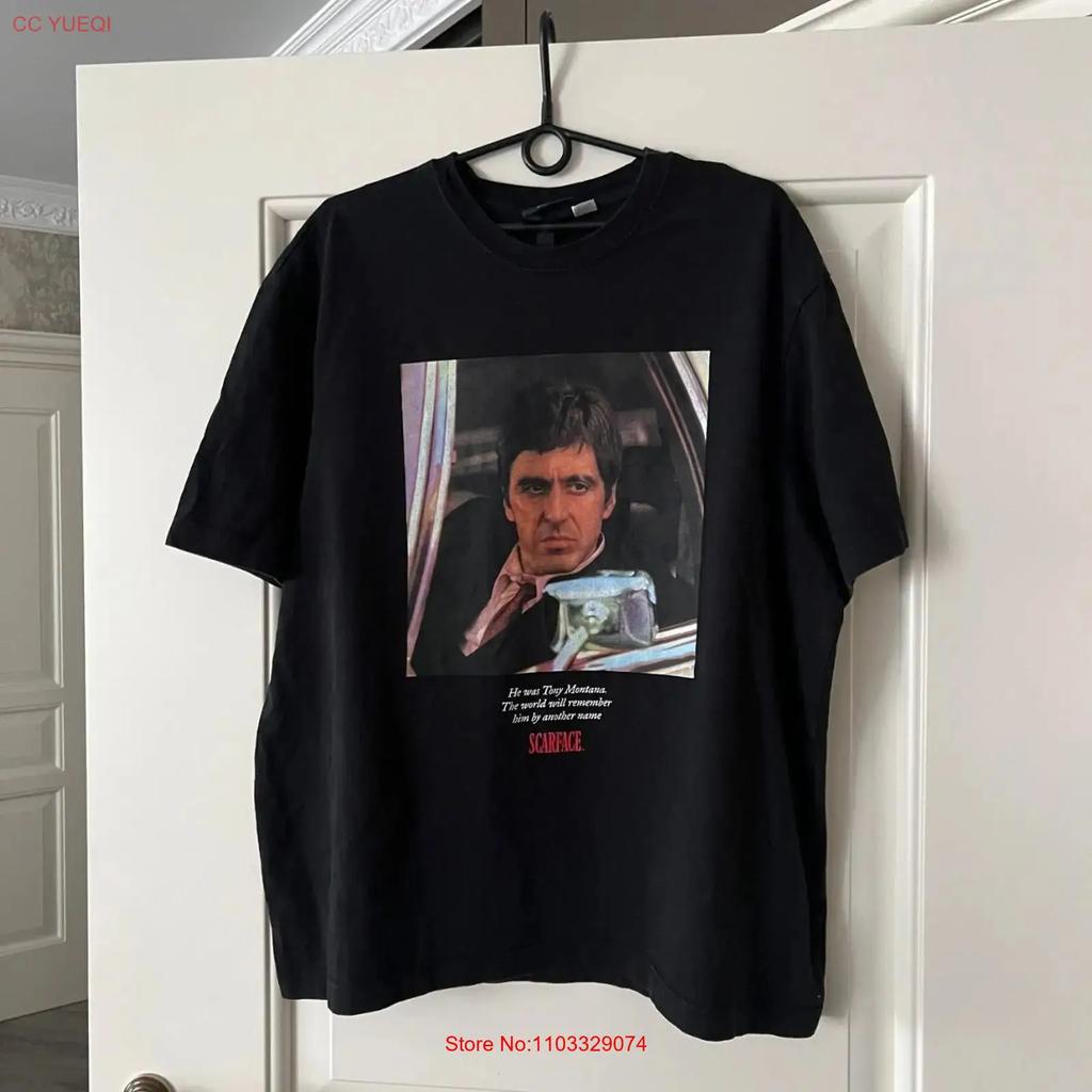 Scarface Tony Montana Movie T Shirt Size XL vintage Washed Stretched Casual streetwear Breathable Unisex Versatile Stylish