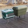 1 Stück Kühlbox Halter Faltbar Tragbar Kühlschrank Kühlbox Ständer Edelstahl Anti-Rutsch Picknick BBQ Eimer Halterung für Outdoor BBQ Picknick