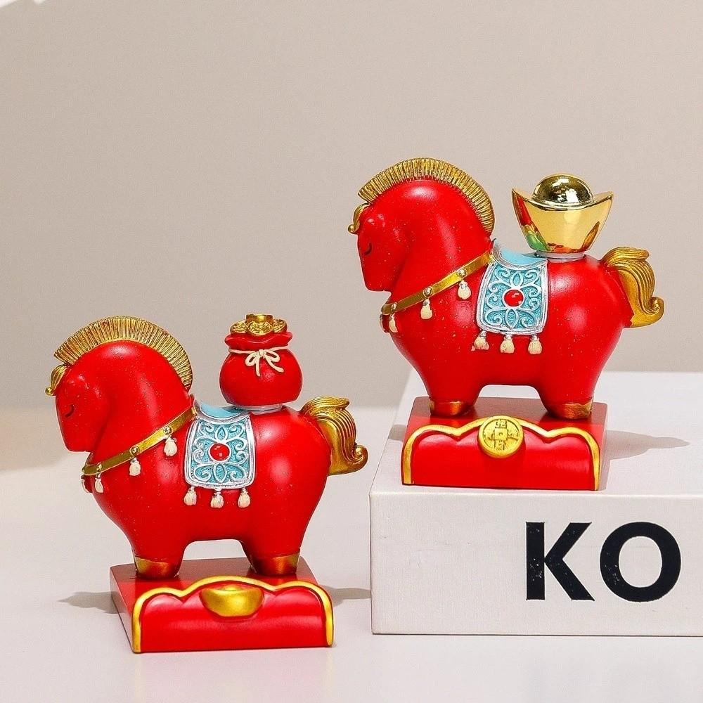 Year of The Horse 2026 Horse Year Figurines Mobile Phone Stand  Home Party Decor