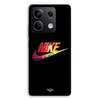 Phone Case - MANIACASE - Xiaomi Redmi Note 13 5G - TPU Silicone - Black Front Colored Logo - Nike Pattern