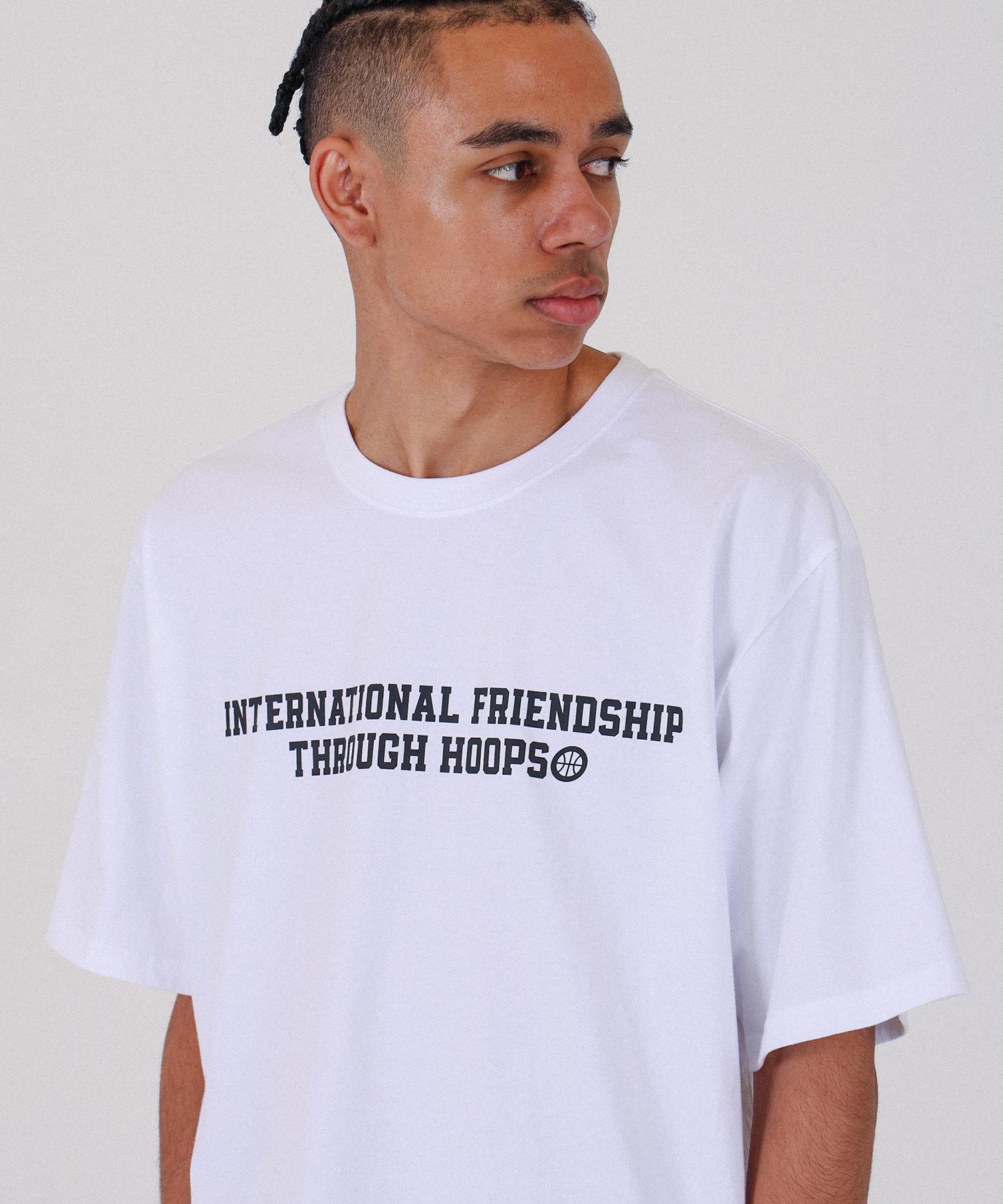 All Day Hux International Friendship Logo Short Sleeve T-Shirt White 0