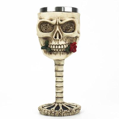 Gothic Wine Glass with Pink Skull The Gothic Romance Tumbler Themmet Themmet Retro Stainless Steel & Wine Cups Best Halloween Birthday Gift | Wine