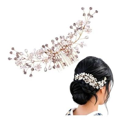 Kanzashi Hairpin Comb Pearl Rhinestone Elegant Lightweight Adult Japanese Style Wedding Yukata Formal Party Everyday Flower Pattern Short Long Hair