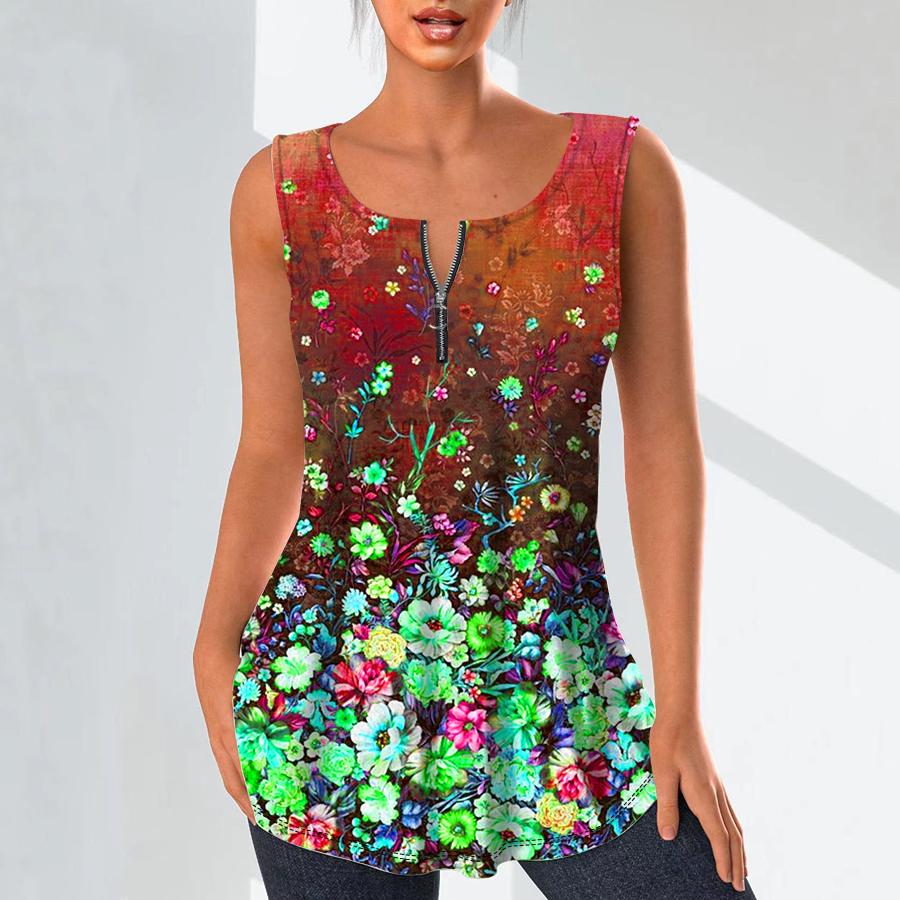 

Женские модные рубашки с v-образным вырезом, повседневные топы, футболка, женский жилет с 3D принтом и множеством цветов, блузка без рукавов больших размеров, топы на бретелях 8XL красный