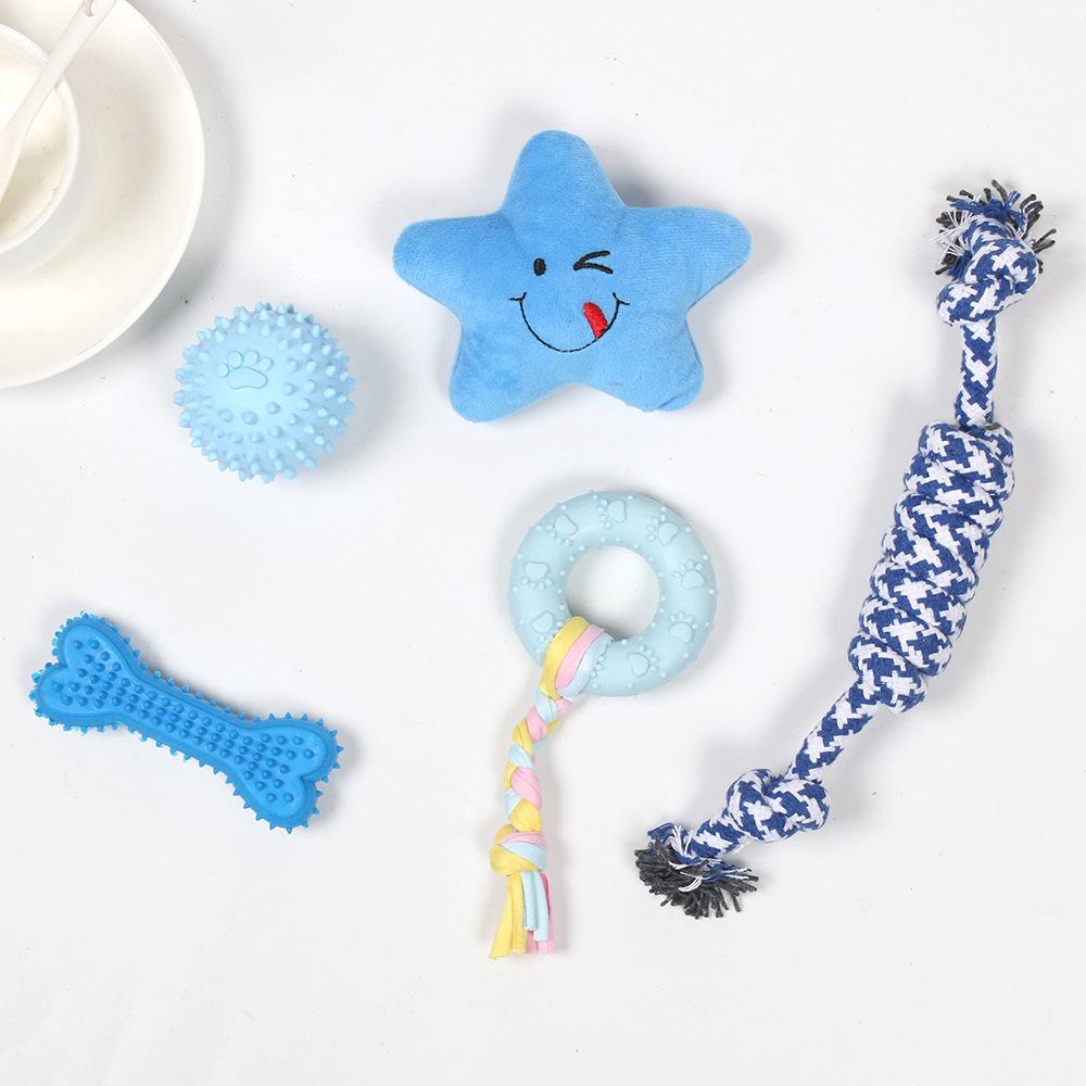Cross-Border Pet Chew & Teaser Toy for Dogs & Cats – Teething, Training, Amusement: Small Dog Cloth Rope Knot.