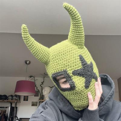 New Handmade Crocheted Ice Woolen Hat, Warm and Cute Cartoon Headgear for Autumn and Winter