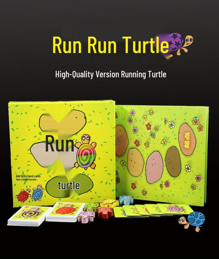 Run Run Turtle: High-Quality Wooden Educational Board Game for Kids