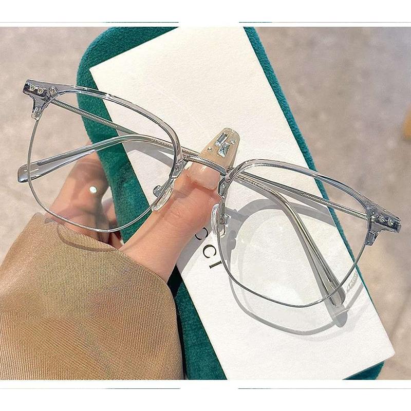 New Super Light Half-frame Glasses For Women Fashion Large Frame Face Small Eyes