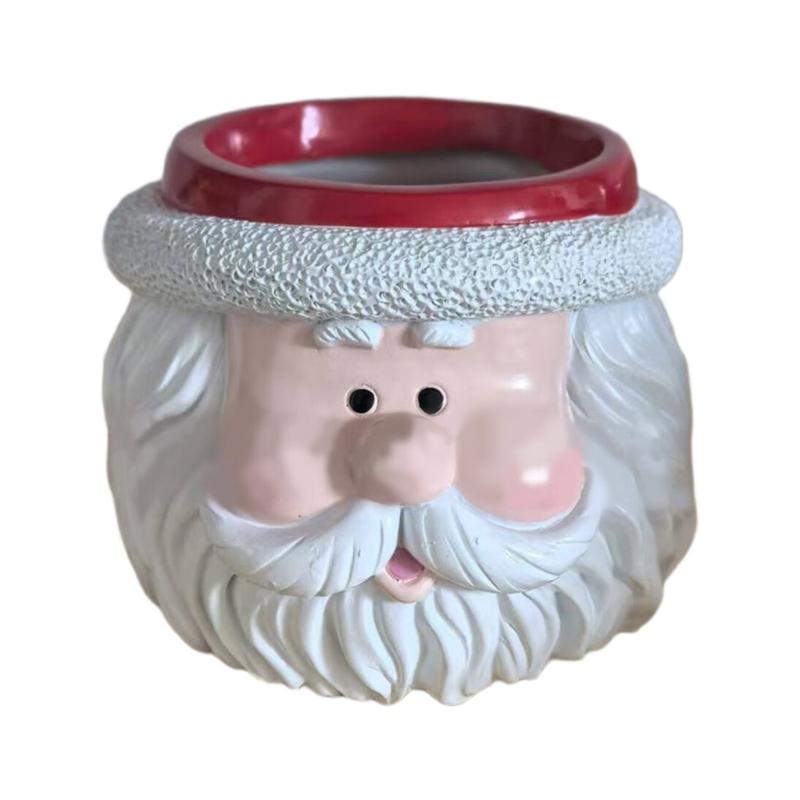 Christmas Flower Pot Succulents Planter Christmas Decorative Flower Pot,Snowman Santa Cartoon Planter Pots Art Decoration