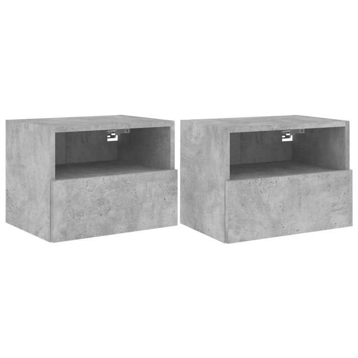 VidaXL Meubles TV muraux 2 pcs gris béton 40x30x30cm bois d'ingénierie 836847