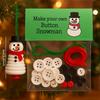 DIY Christmas Button Ornament Making Set Christmas Buttons for Crafts Button Christmas Ornament Kits for Xmas Tree Hanging Decor