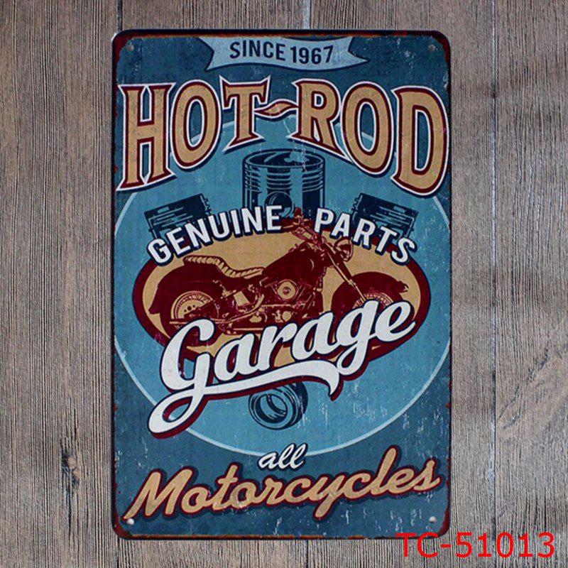 Tilpasset Retro Pin-up Jente Bilverksted Blikkskilt