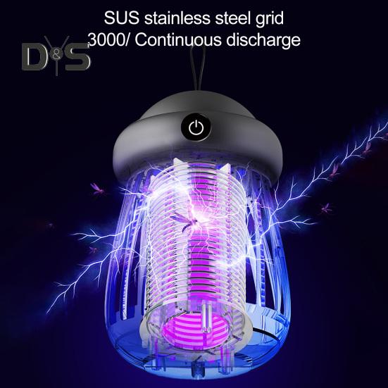Mini Gnats Zapper USB Powered Electric Shock Fly Zapper with UV LED Light Indoor Outdoor Home Camping Patio Hanging Fly Trap Lamp
