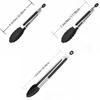 7912Inch Silicone Non-Slip Bbq Grilling Tongs Salad Bread Cooking Clip Clamp Serving Utensils Kitchen Stainless Steel Tong