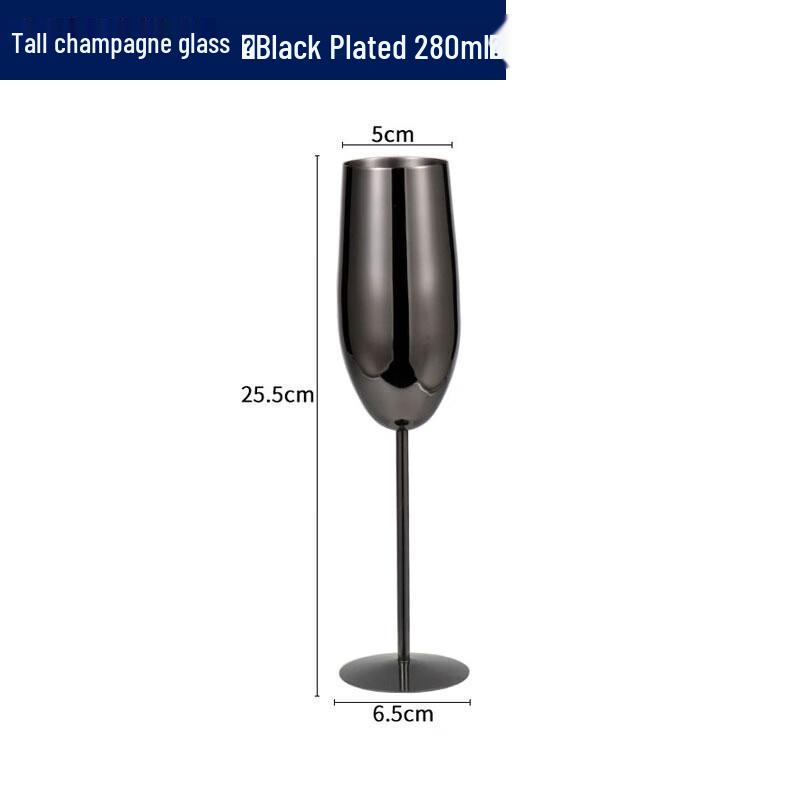 Creative Black Plated Stemmed Champagne Glass