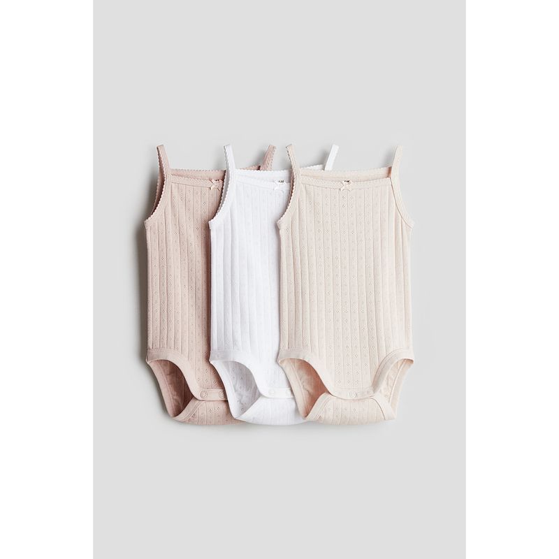 

Детская одежда HM Комбинезоны для малышки Костюм-тройка 2025 Лето Новинка Комфортный Мягкий Комбинезон без рукавов Комбинезон 1145130 Light gray Pink/beige 52/40