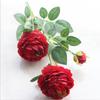 Artificial Flowers Factory Wholesale European Style 3 Peony Home Wedding Decorative Fake Flowers Vase Box Decoration Accessories