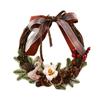 White Christmas Holiday Art Wreath Decorative Simulation Door Wreath Christmas Decorations for Window Christmas Pendant