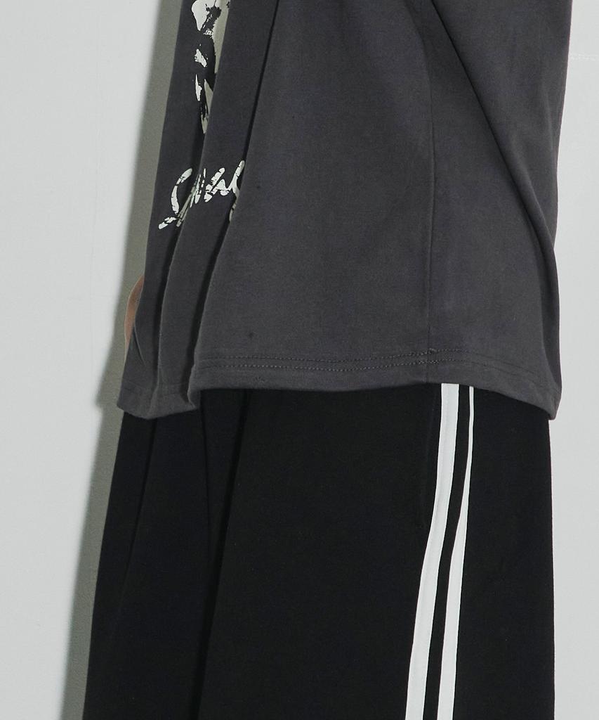 SCALLYWAG Long Bermuda Line Training Shorts [Black]