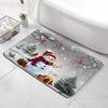 Winter Weihnachten Duschvorhang Set Niedlicher Schneemann Rote Vögel Geschenke Wald Zeder Neujahr Xmas Badezimmer Deko Duschvorleger Toilettensitzbezug