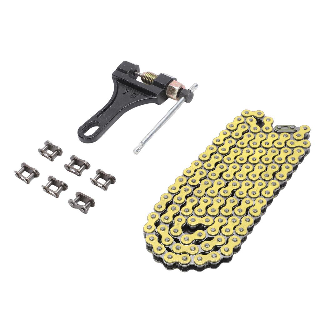 420 Motorcycle Chain 120 Links Steel 6 Master Links Roller Chain Replacement for CRF150 Grom 50ml 70ml 90ml 110ml 125ml