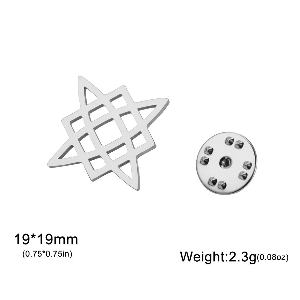 Lucktune Edelstahl Metall Pin Brosche Hexenknoten Flugzeug Ankh Kreuz Lebensbaum Broschen Für Männer Damen Hemd Abzeichen Geschenk