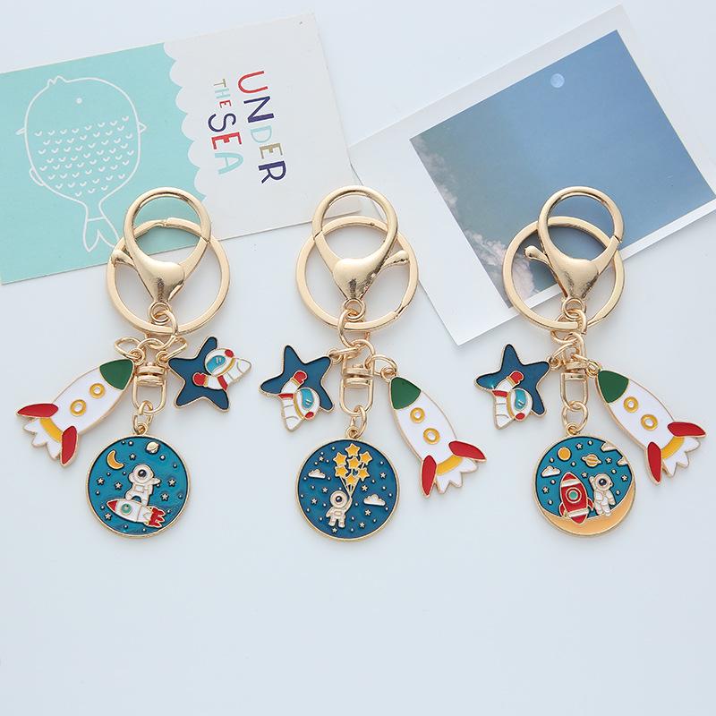 Cute Alloy Astronaut Keychain Pendant