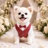 Lightweight Pet Tuxedo Outfit Button Closure Small Dog Clothes Dog Costume Vest  Wedding Ceremony