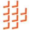10pcs Plastic Right Angle Auxiliary Positioner 90 Degree Right Angle 90 Degree Angle Ruler Holder Orange Square Angle