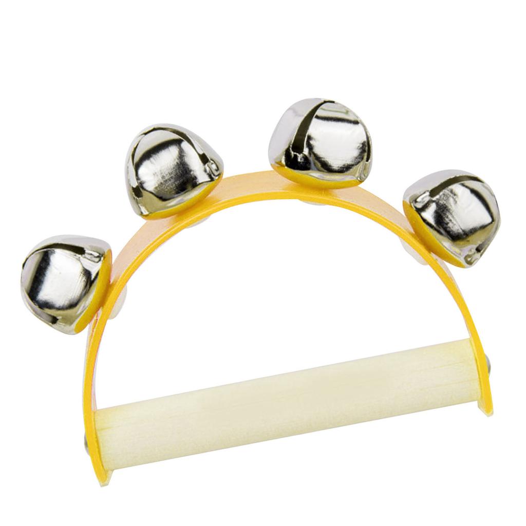Jingle Bell Toy Handle Bells Wooden Ergonomic Design Bright Color Early Education Kids Musical Toy