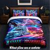 Truck Theme Custom Text Or Name 3Pcs Bedding Set,1 Flat Sheet & 2 Pillowcases Personalized Home Bedding