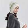 DIMANAF Winter Autumn Women Hat Floral Thick Knitted Hat New Lady 2025 Fashion Thick Warm