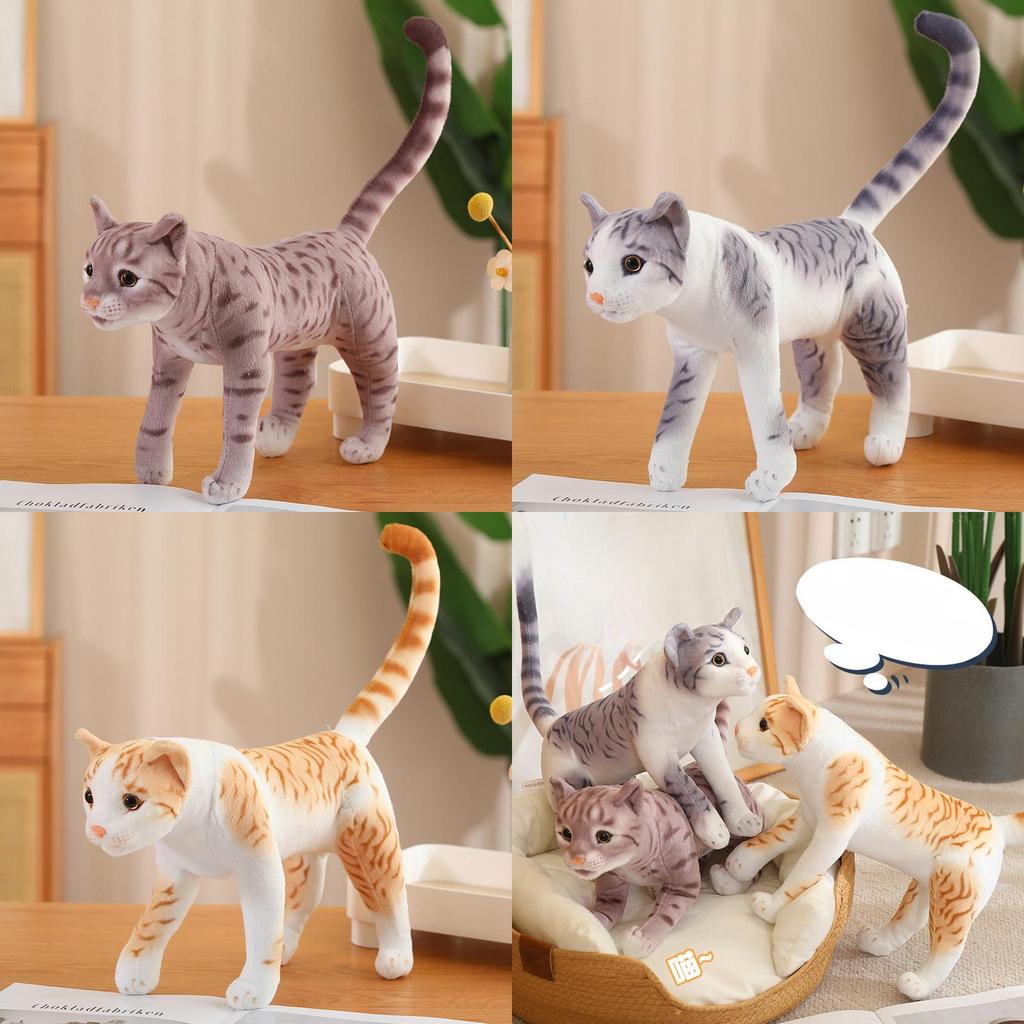 Plush Cat Pillow Toy With Soft Short Plush Fabric For Kids And Girls