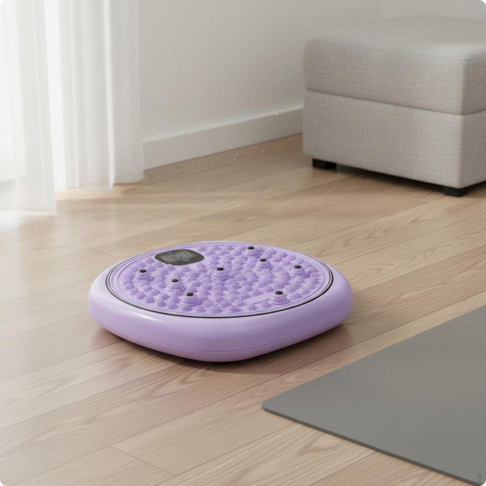 Digital Waist Rotating Disc Foot Massage Smart Fitness Rotator Therapy Acupressure Circular Exercise фиолетовый
