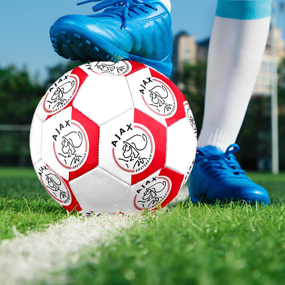 1PC AFC Ajax Poster Size 5 Soccer Ball PrahaIndoor Soccer Ball Colorful All Ages Machine Stitched PVC Competition Ready Durable High-Bounce