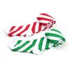 Women Girls Over Knee Long Socks Christmas Diagonal Striped Print Christmas Thigh High Stockings Holiday Party Hosiery