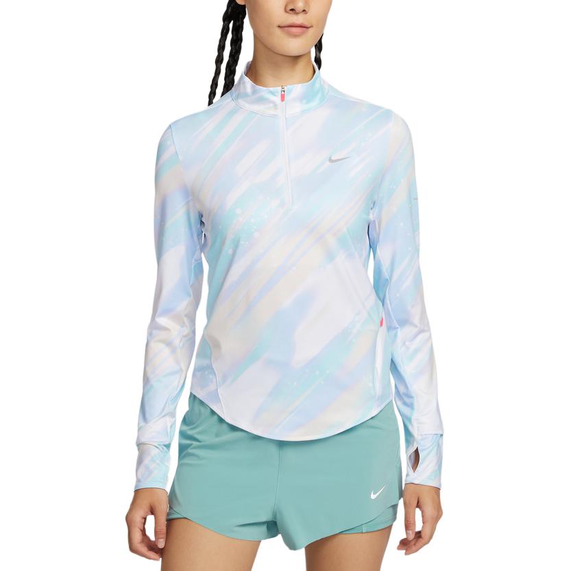 Nike Dri-FIT Glacier Blue Long-Sleeve Women s Running Top IO0253-547 S