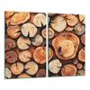 Szklana Deska Do Krojenia 2X 30X52 Drewno