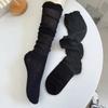 1 Pair Sweet Solid Color Thigh High Stockings Thin Breathable JK Socks Loose Bubble Toe Design Ballet Hosiery for Women